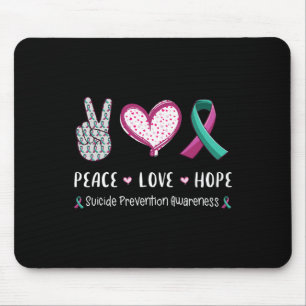 Tapis De Souris Peace Love espère la sensibilisation à la préventi