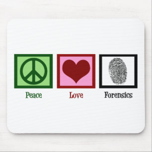 Tapis De Souris Peace Love Forensics
