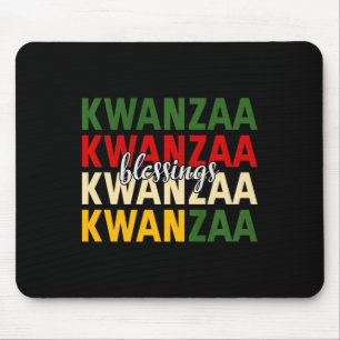 Tapis De Souris Peace Love Kwanzaa Bénédictions Noël Afrique Hol