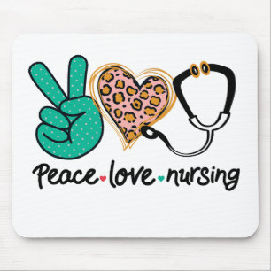 Tapis De Souris Peace Love Nuring