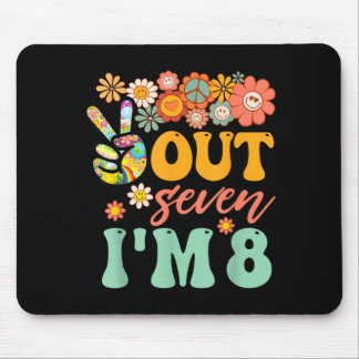 Tapis De Souris Peace out seven 8 groovy 8th happy birthday boy