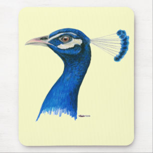 Tapis De Souris Peacock : bleu indien