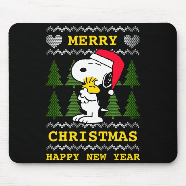 Tapis De Souris Peanuts Santa Claus Hug  (Devant)