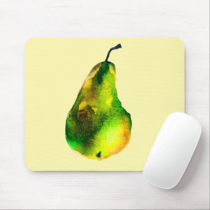 Tapis De Souris Pear aquarelle fruit vert