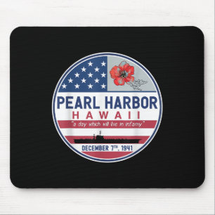 Tapis De Souris Pearl Harbor Memorial Hawaii Vintage États-Unis Jo