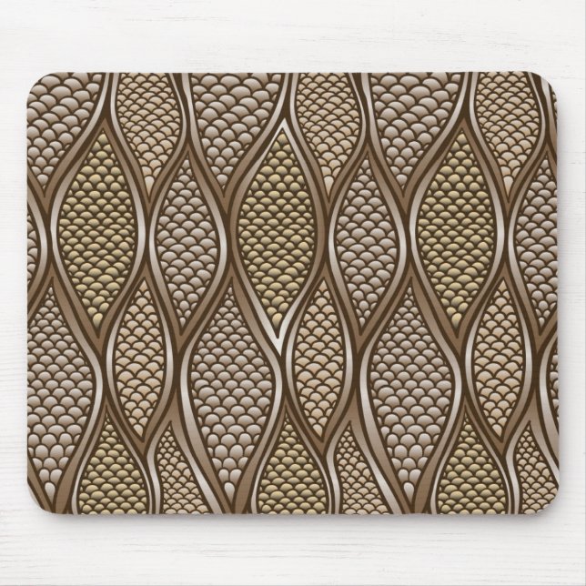 Tapis De Souris Peau de serpent stylisée (Devant)