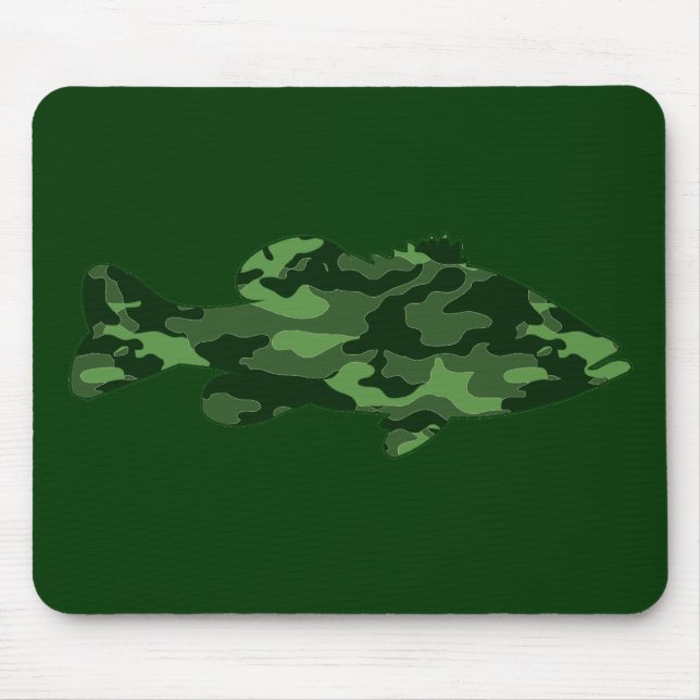 Tapis De Souris Pêche au bar verte de Camo (Devant)