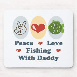 Tapis De Souris Pêche d'amour de paix avec le papa Mousepad