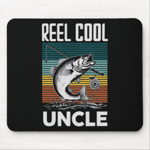 Tapis De Souris Pêche Drôle Hommes Moulinet Cool Oncle Pour Hommes