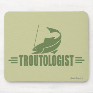 Tapis De Souris Pêche humoristique à la truite
