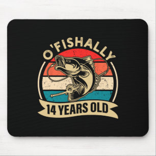 Tapis De Souris Pêcheur de 14 ans officiellement pêche son 14ème a