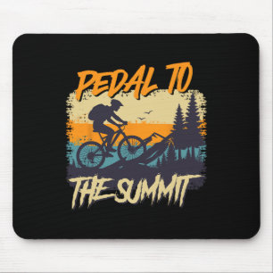 Tapis De Souris Pédalage en VTT jusqu'au sommet Mtb Vélo drôle