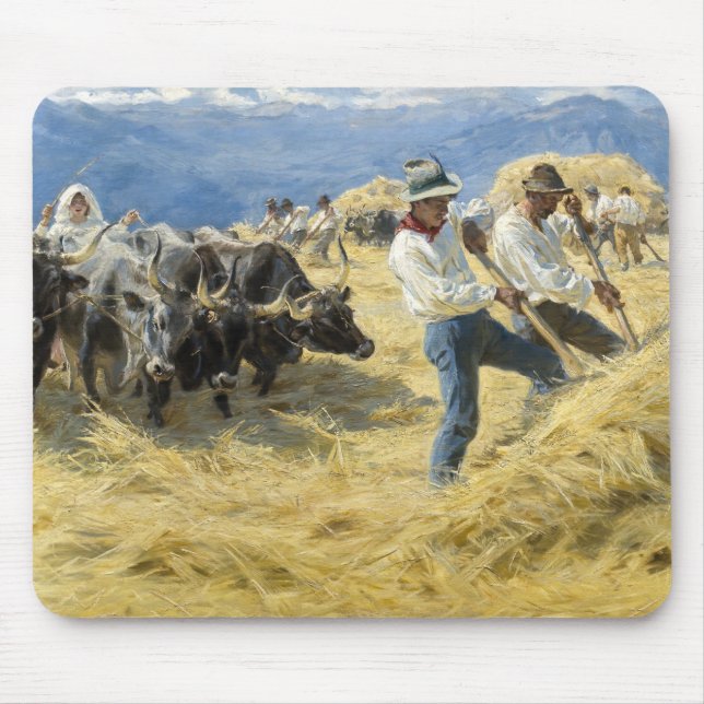 Tapis De Souris Peder Severin Kroyer - Threshing dans les Abruzzes (Devant)