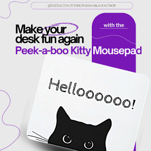 Tapis de souris Peek-a-Boo Kitty