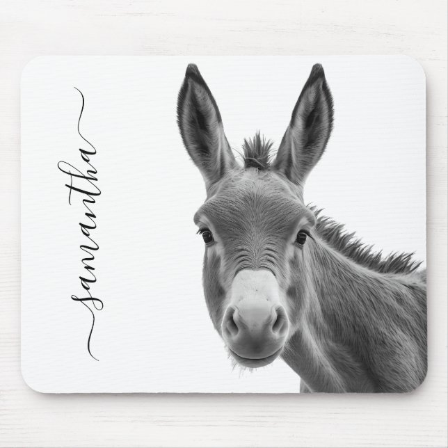 Tapis De Souris Peeking Sneaky Donkey Cute personnalisée (Devant)
