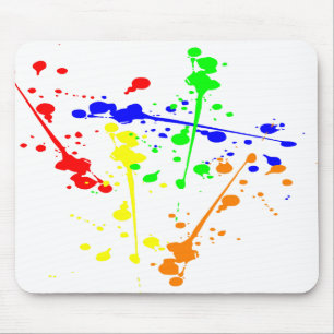 Tapis De Souris Peindre splash art abstrait coloré