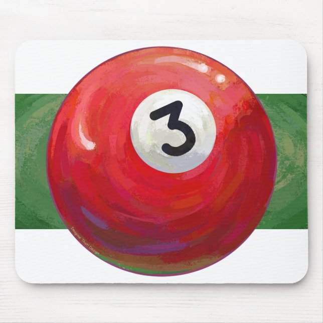 Tapis De Souris Peint 3 Motif de billard (Devant)