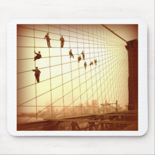 Tapis De Souris Peintres Vintage Brooklyn Bridge