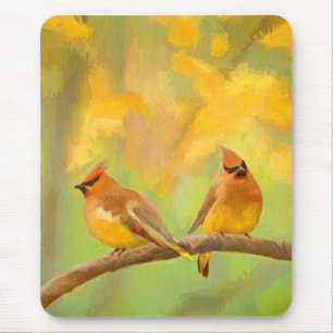 Tapis De Souris Peinture à cire de cèdre - jolie art original chie