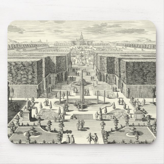 Tapis De Souris Peinture à l'huile des Fontaines du Jardin de Vers (Devant)