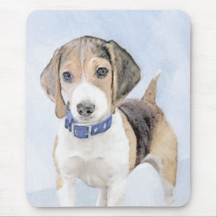 Tapis De Souris Peinture Beagle - Art original du chien