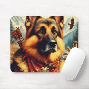 Tapis De Souris Peinture berger vintage allemande