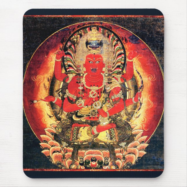 Tapis De Souris Peinture bouddhiste du 14ème siècle d'Aizen Myoo (Devant)