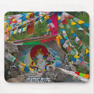 Tapis De Souris Peinture bouddhiste sur rochers