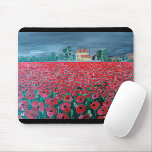 Tapis De Souris Peinture Campo de Amapolas par Alfred Fox