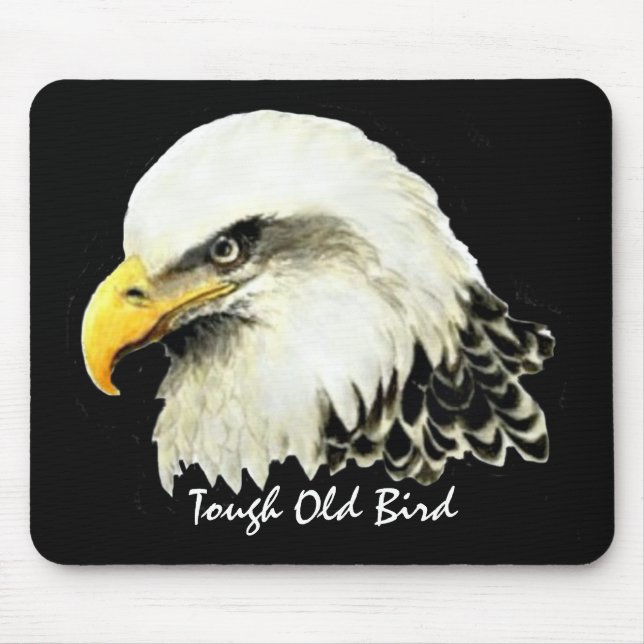 Tapis De Souris Peinture d'aigle chauve pour vieux oiseaux (Devant)