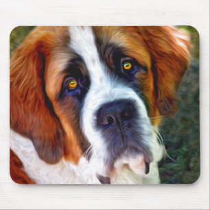 Tapis De Souris Peinture de chien de St Bernard