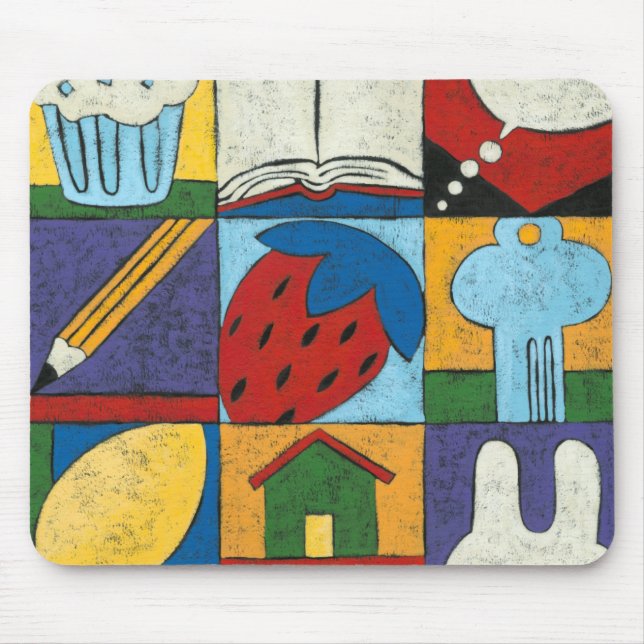 Tapis De Souris Peinture de divers objets par Chariklia Zarris (Devant)