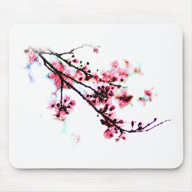 Tapis De Souris Peinture de fleurs de cerisier (Devant)