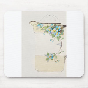 Tapis De Souris Peinture de Pitcher de Fleur Bleue par Noritake Fa