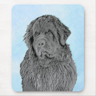 Tapis De Souris Peinture de Terre-Neuve - Cute Original Chien Art