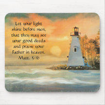 Peinture du phare du verset biblique chrétien au c