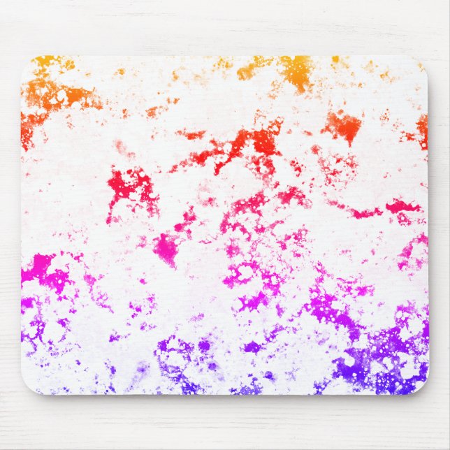 Tapis De Souris Peinture en marbre rose orange violet Abstrait (Devant)