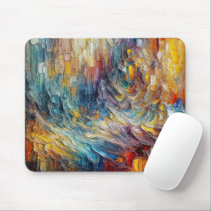 Tapis De Souris Peinture épaisse texture Abstraite