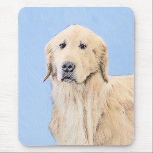 Tapis De Souris Peinture Golden Retriever - Joli art original chie