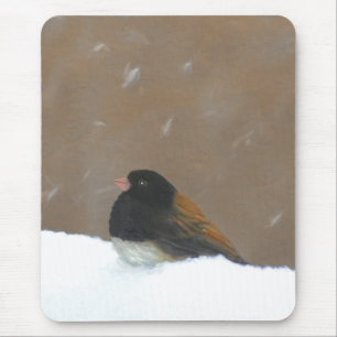 Tapis De Souris Peinture Junco foncée - Art original pour oiseaux