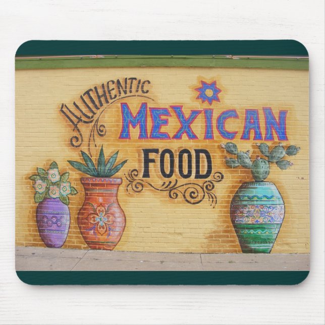 Tapis De Souris Peinture murale mexicaine de nourriture (Devant)