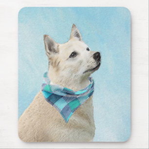 Tapis De Souris Peinture norvégienne Buhund - jolie art original c