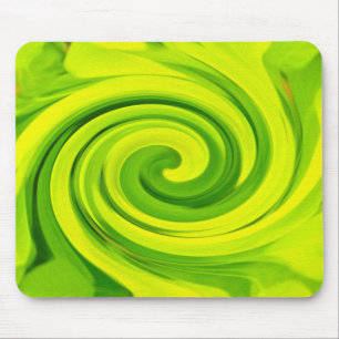 Tapis De Souris Peinture super Abstraite à la spirale verte