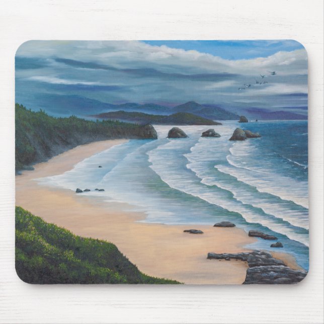 Tapis De Souris Peinture sur la mer de Cannon Beach (Devant)