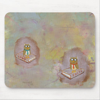 Tapis De Souris Peinture unique d'art de hibou d'art d'amusement