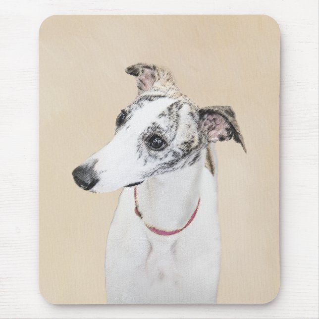 Tapis De Souris Peinture Whippet - Jolie art original chien (Devant)