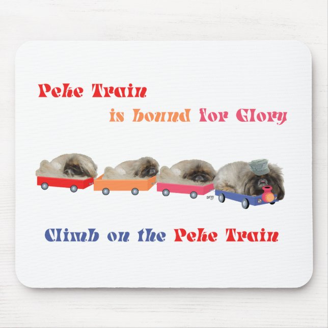 Tapis De Souris Peke Train - Destination Gloire (Devant)