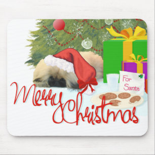 Tapis De Souris Pekingese Chiot 1er Noël