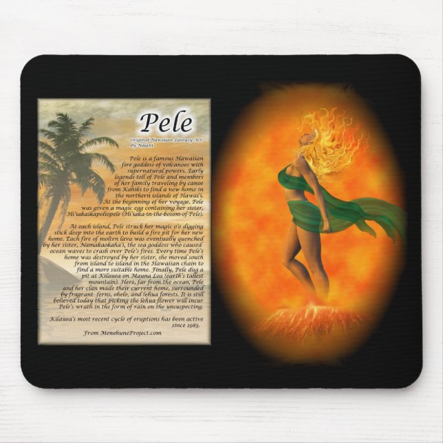 Tapis De Souris Pele - déesse hawaïenne du feu Mousepad (Devant)