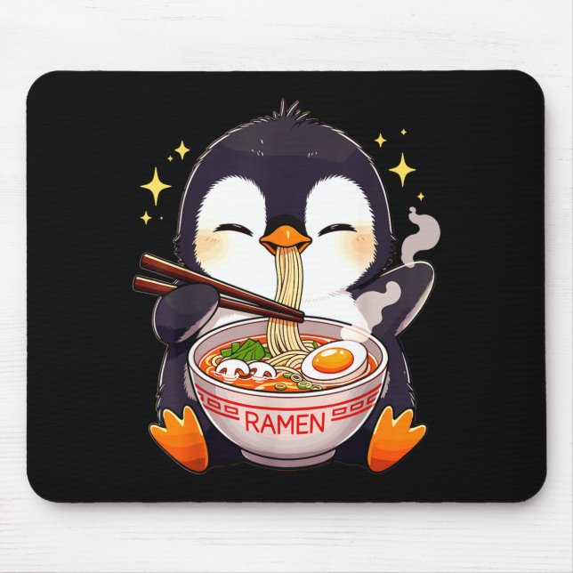 Tapis De Souris Penguin Eating Ramen  (Devant)